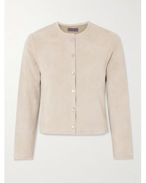 Stouls Astrid Verkürzter Cardigan Aus Veloursleder - Natur