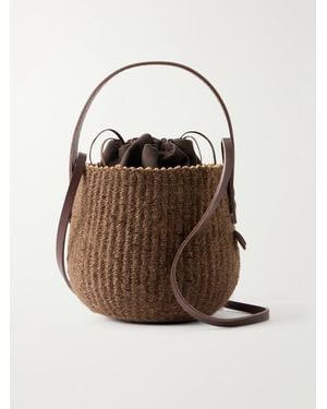Muuñ Orphee Raffia Shoulder Bag - Brown