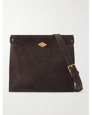 Metier Stowaway Suede Shoulder Bag - Black