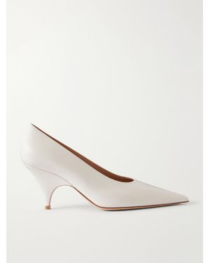 Gianvito Rossi Sofia 70 Leather Pumps - Natural