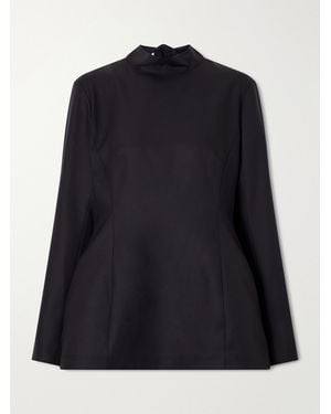 Heirlome Yasmin Silk-Twill Blouse - Black