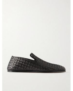 Bottega Veneta Palazzo Leather Loafers - Black