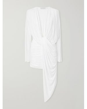 Christopher Esber Ripple Draped Jersey Mini Dress - White