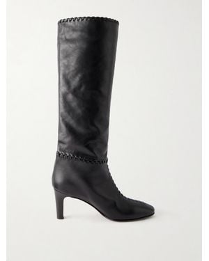 Zimmermann Alchemy 75 Whipstitched Leather Knee Boots - Black