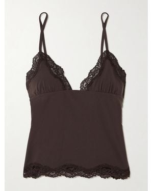 Skims Fits Everybody Lace Triangle Cami - Brown