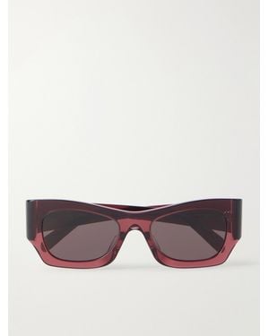 Celine Square-Frame Acetate Sunglasses - Red