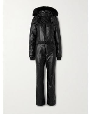 Rudsak Bianca Belted Vegan Hooded Ski Suit - Black