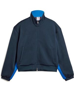 adidas Originals Wales Bonner Two-Tone Jersey-Trimmed Piqué Track Jacket - Blue