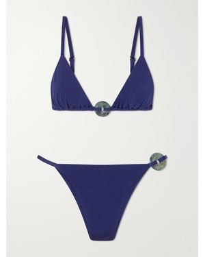 SARA CRISTINA Embelished Bikini - Blue