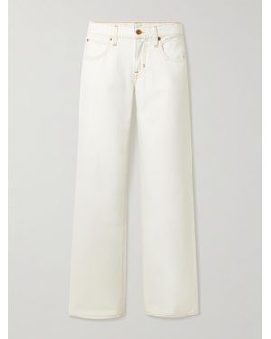 SLVRLAKE Denim Lexi Low-Rise Wide-Leg Jeans - White