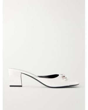 Gucci Signora Horsebit-Embellished Leather Sandals - Natural