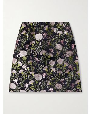 Wiederhoeft Brocade Mini Skirt - Black
