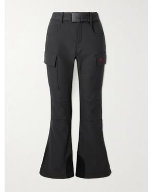 Perfect Moment Belted Flared Ski Trousers - Black