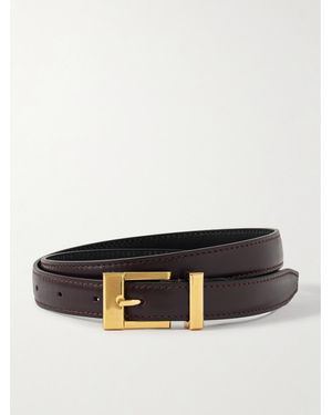 KHAITE Manhattan Leather Belt - Red
