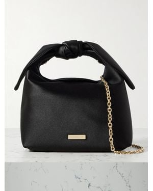 Aquazzura Bow Tie Mini Satin Tote - Black
