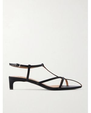 Jil Sander Cage Satin Sandals - Black