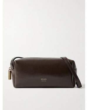 KHAITE Kye Glossed-Leather Shoulder Bag - Marron