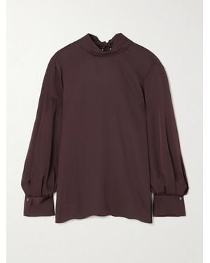 Theory Tie-Detailed Silk Blouse - Purple