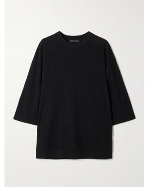 Tibi Sable Cotton-Blend Jersey T-Shirt - Black