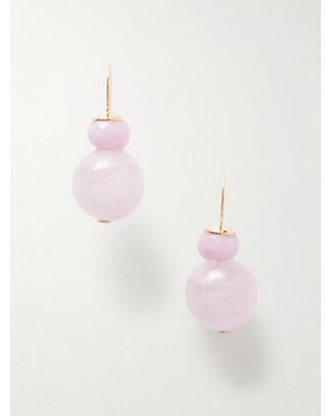 Jennifer Behr Jaycee-Tone And Crystal Earrings - Pink