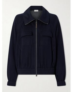 Brunello Cucinelli Cotton-Blend Jacket - Blue
