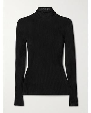 FFORME Elin Ribbed-Knit Turtleneck Sweater - Schwarz