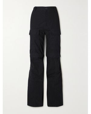 Balenciaga Panelled Cotton-Ripstop Cargo Trousers - Blue