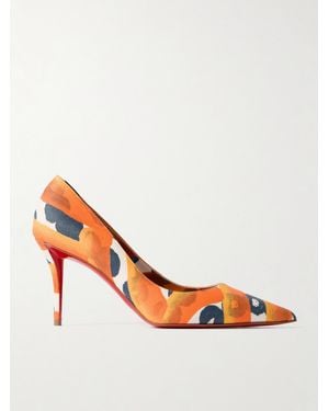 Christian Louboutin Escarpins En Faille Imprimée Miss Z 80 - Rose