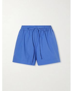 Matteau Organic Cotton-Poplin Shorts - Blue