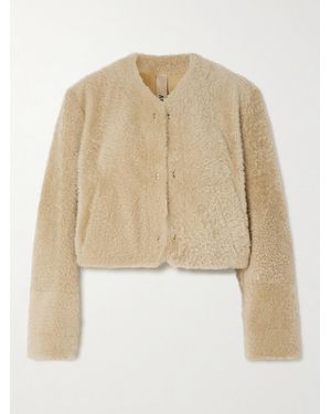 Petar Petrov Fresh Oversized Cropped Shearling Jacket - Natural