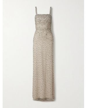 Jenny Packham Cherry Crystal-Embellished Tulle Gown - White