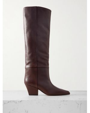 Paris Texas Jane 60 Leather Knee Boots - Brown