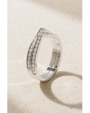 Repossi Bague En Or Blanc 18 Carats (750/1000) Et Diamants Antifer - Neutre