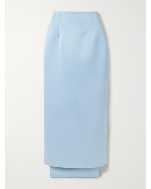 Emilia Wickstead Harleigh Convertible Duchesse-Satin Midi Skirt - Blue