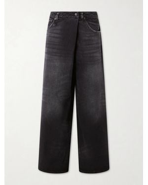 R13 Nico Wrap-Effect Boyfriend Jeans - Blue