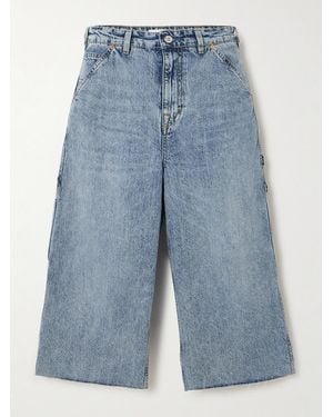 Our Legacy Trade Frayed Denim Shorts - Blue