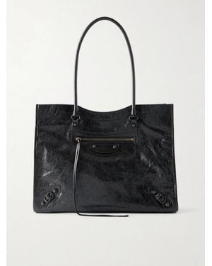 Balenciaga Le City Medium Leather Tote - Black