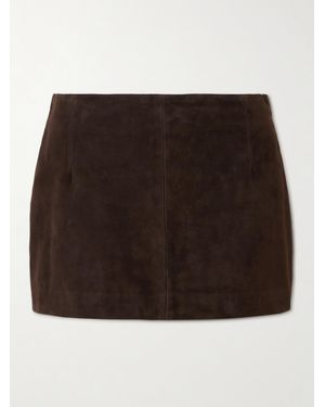 Nour Hammour Avery Minirock Aus Veloursleder - Schwarz