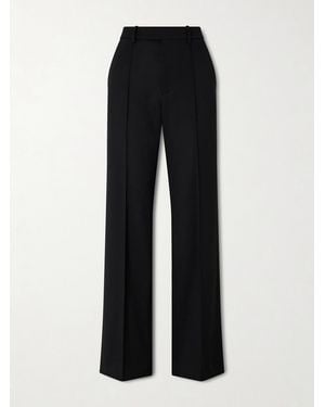 Nili Lotan Etoile Wool-Twill Straight-Leg Trousers - Black