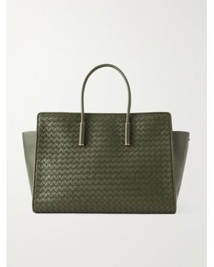 Bottega Veneta Barbara Intrecciato Leather Tote - Green