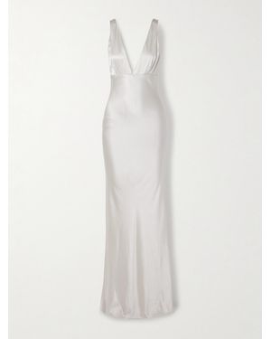 Nili Lotan Bionca Silk-Charmeuse Gown - White