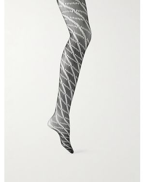 Gabriela Hearst Zapata Fishnet Tights - White