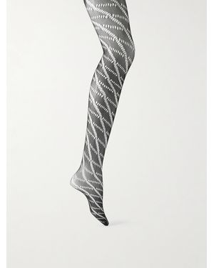 Gabriela Hearst Zapata Fishnet Tights - White