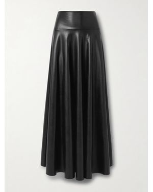 Norma Kamali Pu Maxi Skirt - Black