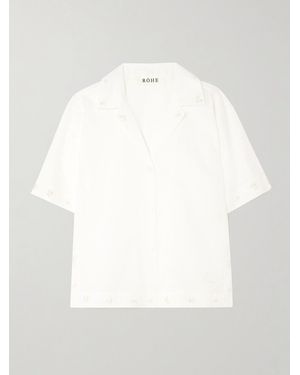 Rohe Embroidered Silk-Organza Shirt - White