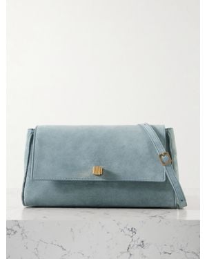 KHAITE Audrey Suede Shoulder Bag - Blue