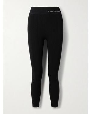 CORDOVA Sol Ribbed-Knit Leggings - Black