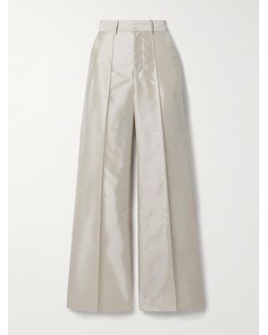 Rosie Assoulin Dupioni Flared Pants - White