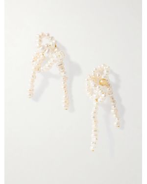Completedworks The Break Between The Clouds Ohrringe Aus Recyceltem-Vermeil Mit Perlen - Natur