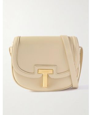 Tom Ford Wallis Schultertasche Aus Leder - Natur